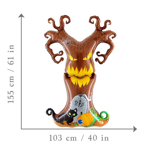 Maxiloons Halloween Scary Tree Foil Giant Balloon 155cm / 61 in Product Gallery Image